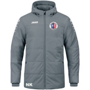 JAKO Coachjacke Team mit Kapuze grau